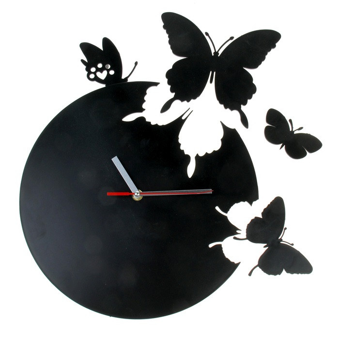 Часы настенные с бабочками своими руками