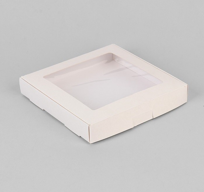 Купить Коробка самосборная бесклеевая белая 19*19*3 с доставкой