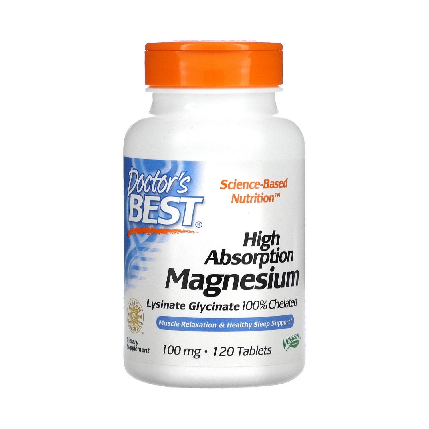 Купить Doctor's Best Magnesium Glycinate 100 мг 120 таблеток в ...
