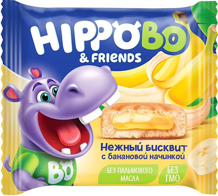 Пирожное Hippobo с банановой начинкой 32г