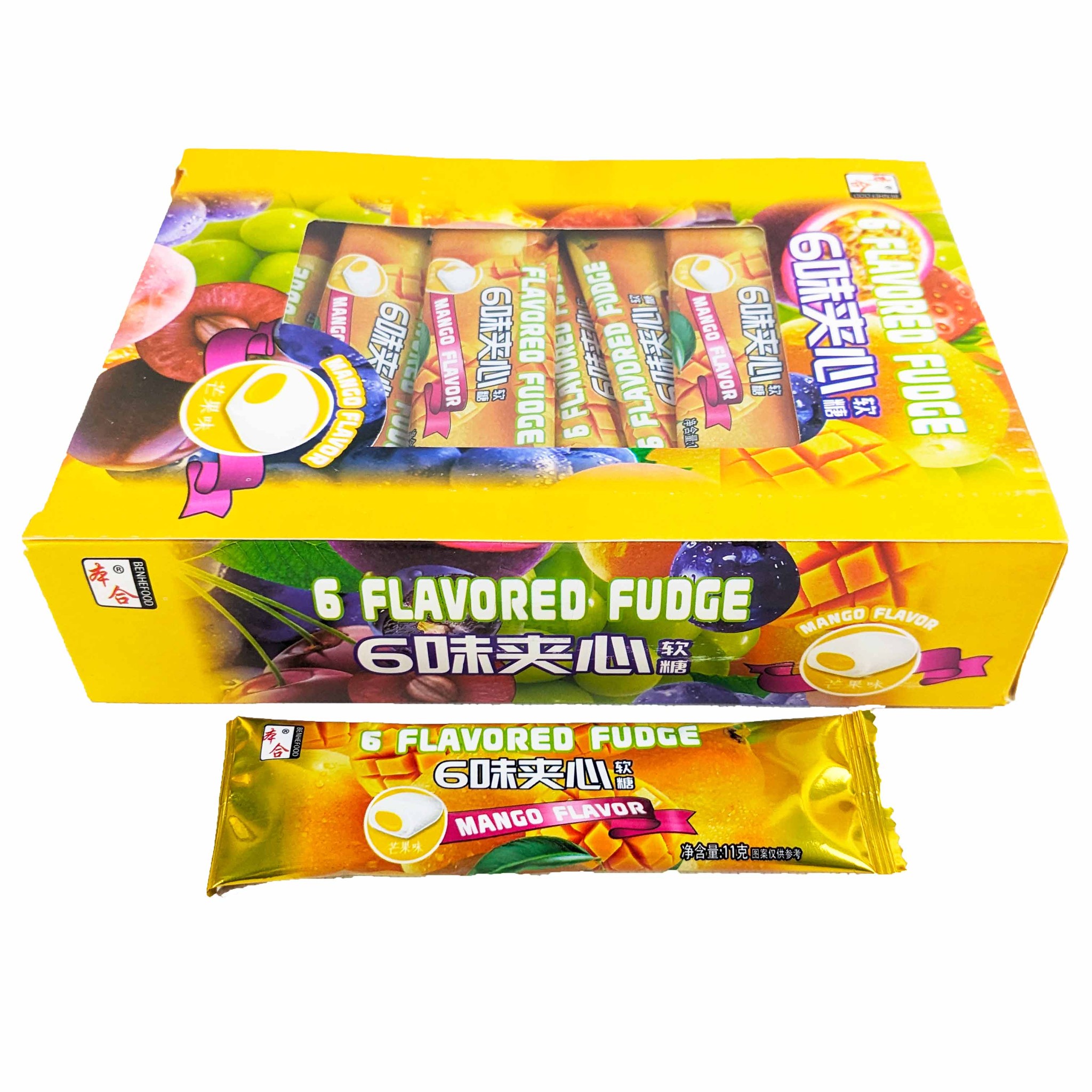 Купить Жевательные конфеты 6 FLAVORED FUDGE <b>со</b> <b>вкусом</b> <b>манго</b> 11гр (30шт в бл...